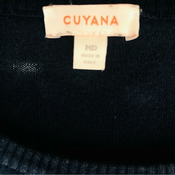 Cuyana silk cashmere blend lightweight navy sweater - Picture 3 of 5